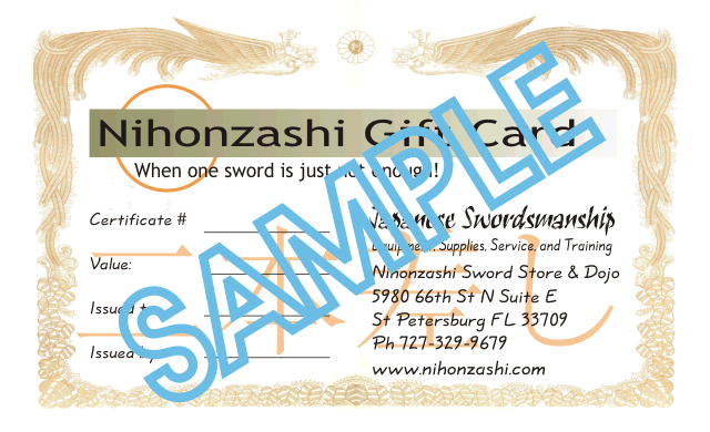 Gift Certificate Sample